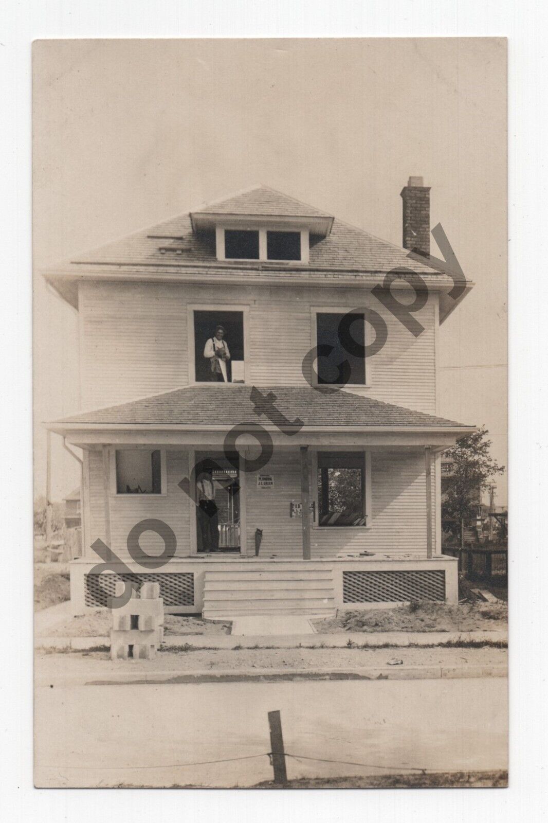 RPPC MI Unidentified House, most likely Detroit, Wayne County, Michigan