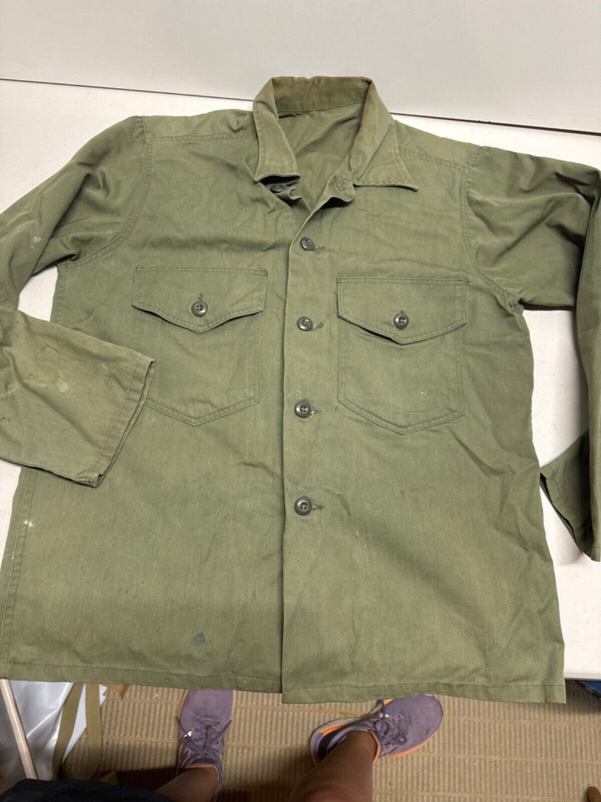 Vintage Military Style button up shirt