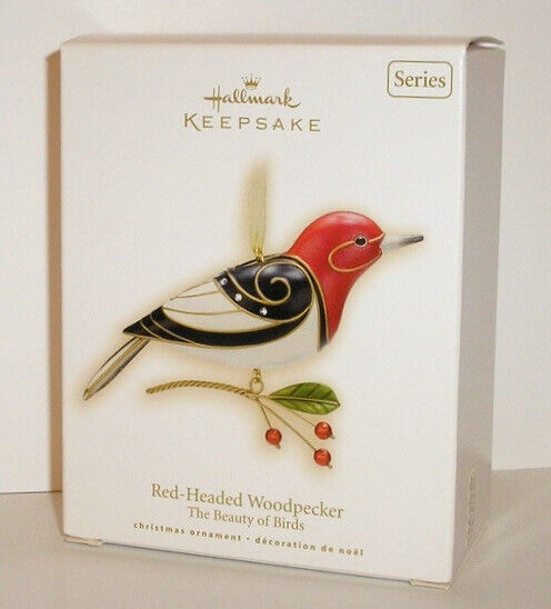 2009 Hallmark - RED-HEADED WOODPECKER ORNAMENT - 5TH SERIES THE BEAUTY OF BIRDS