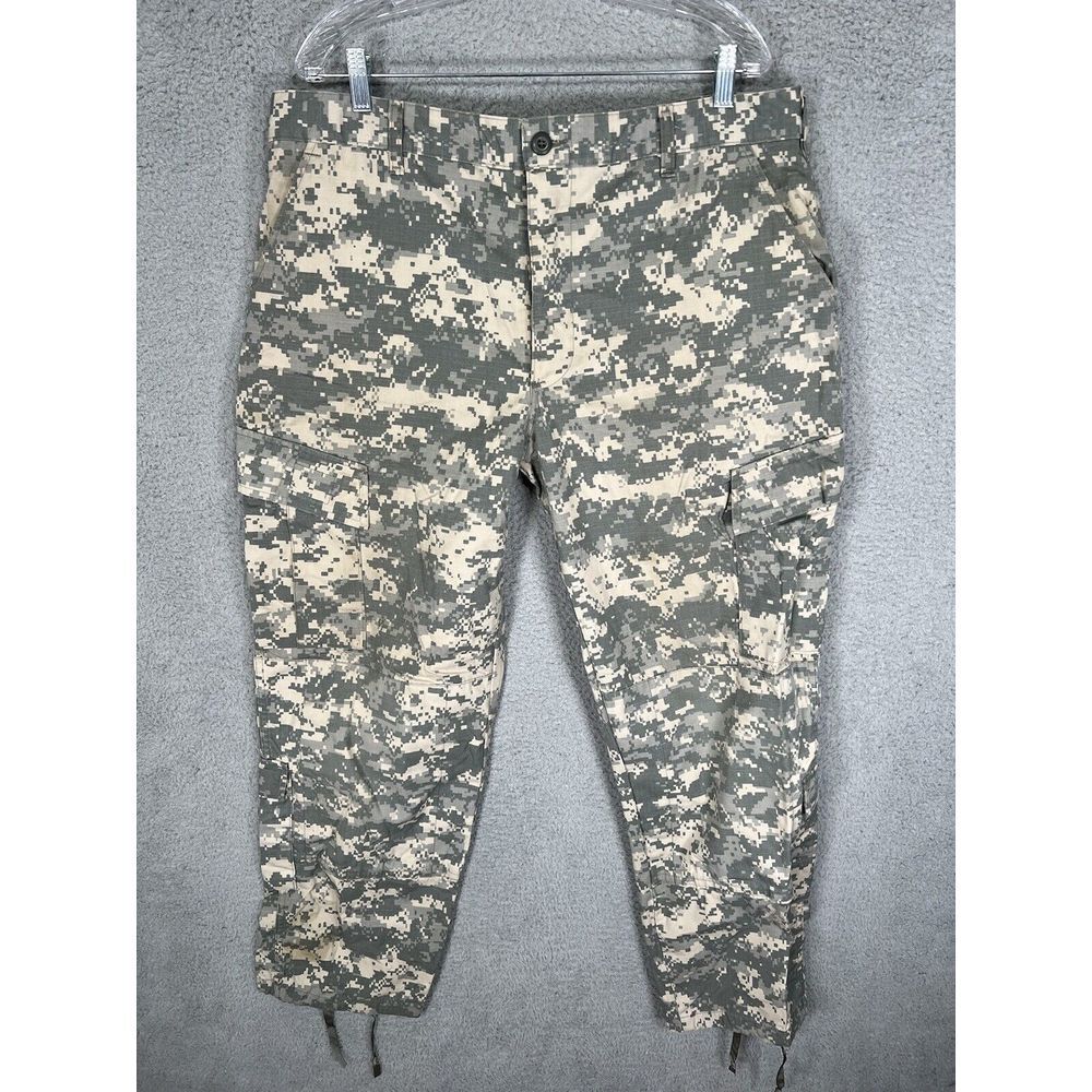 US Army Combat Uniform Trousers Large Digital Camo Cargo Ripstop Wind Resistant