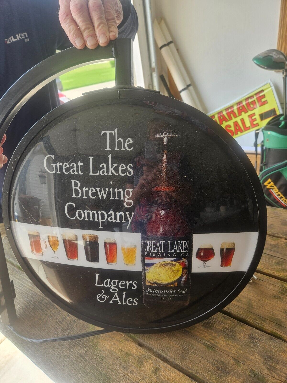 Great Lakes Brewery lighted bar sign