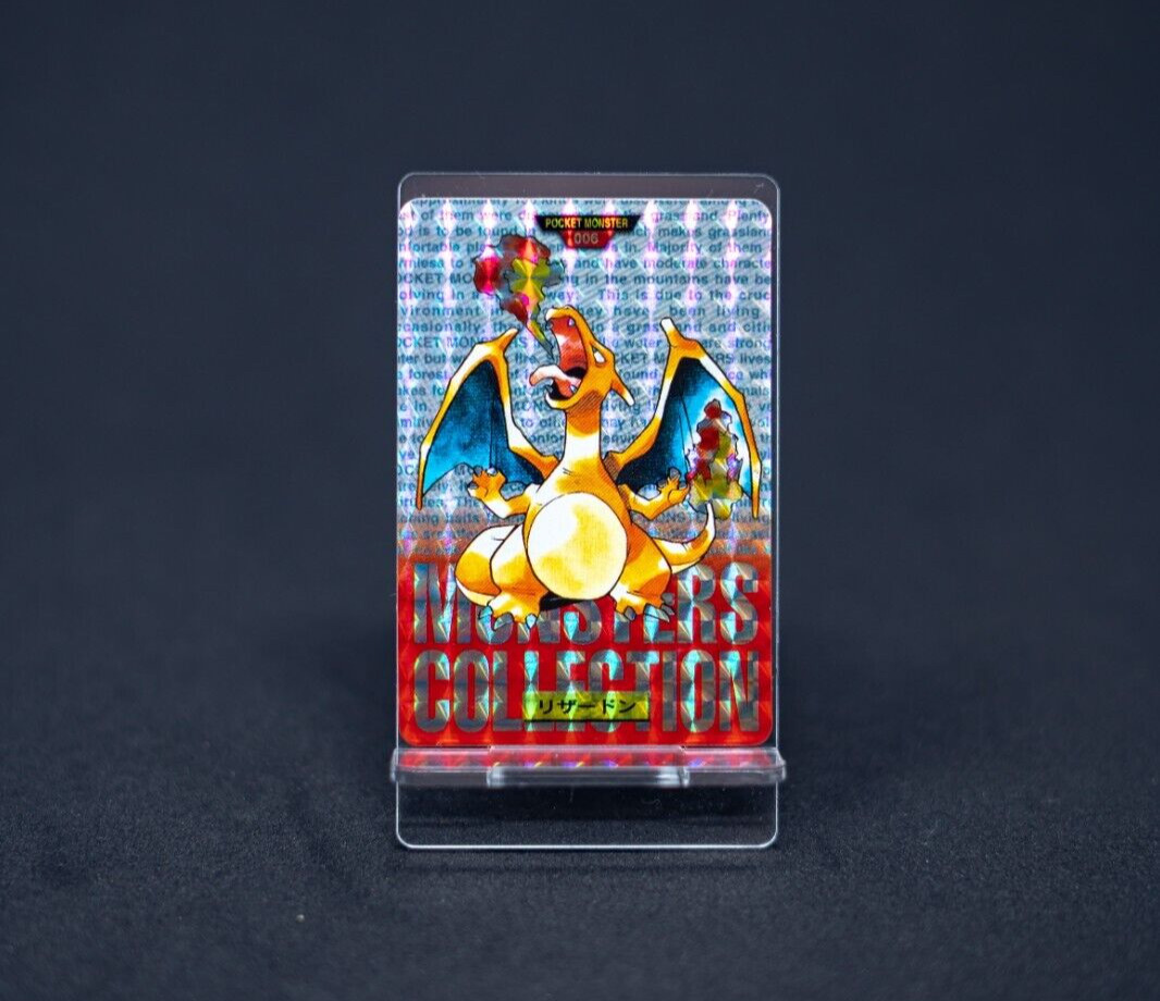 1996 Pokemon Japanese Bandai Carddass Vending #6 Charizard - Prism RED NM