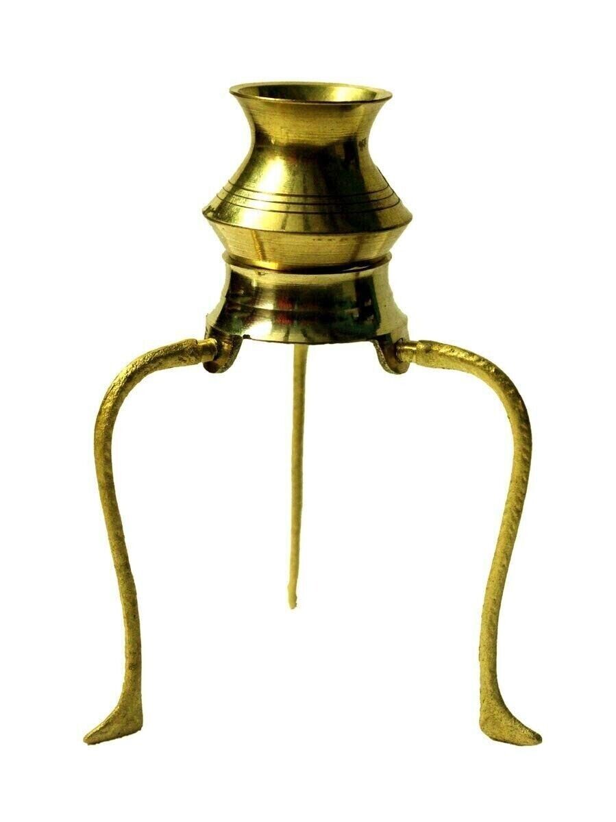 RSGL Brass Divine Shivling Jal & Milk Abhishek Stand for Sacred Rituals, 12cm