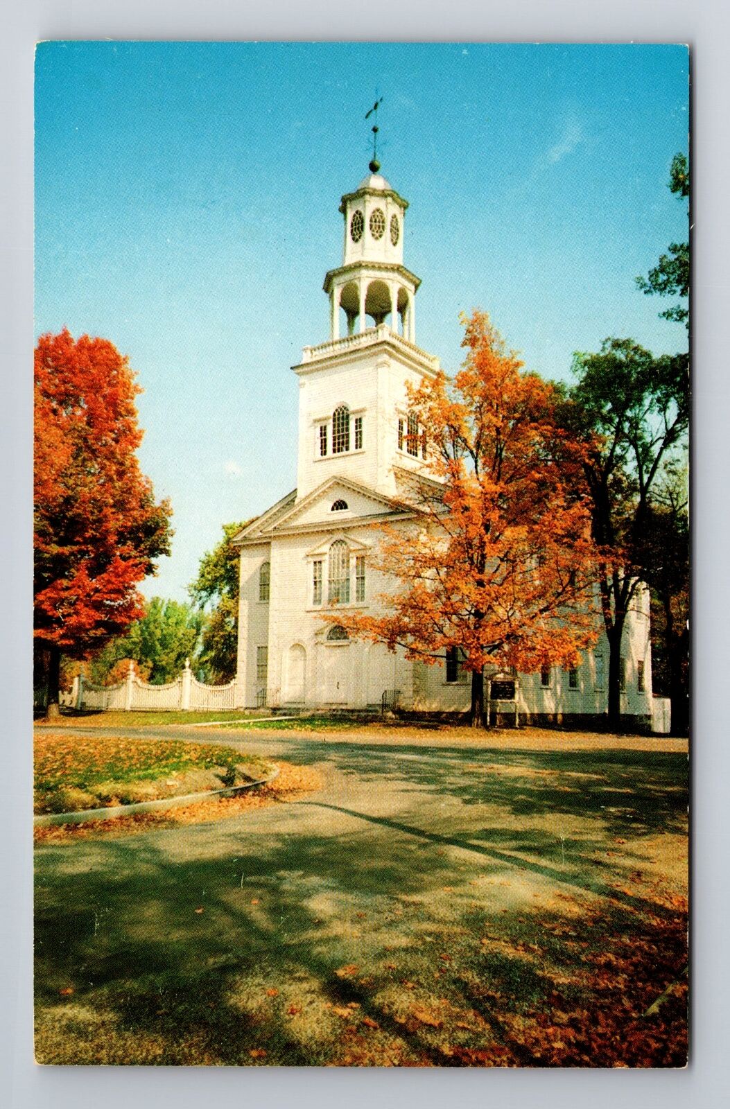 Old Bennington VT-Vermont, Old First Church Of Bennington, Vintage Postcard