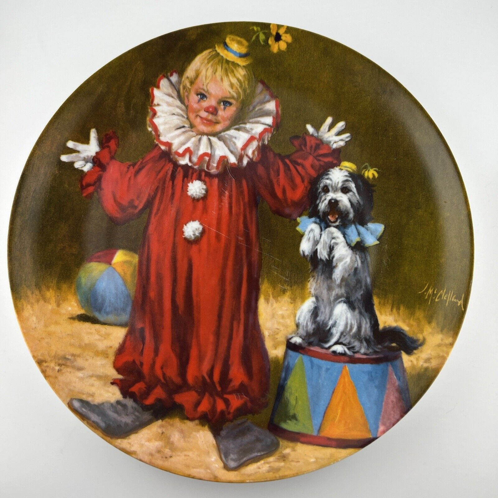 Vintage ReCo “Tommy The Clown” by John McClelland, Collector Plate. Children\'s C