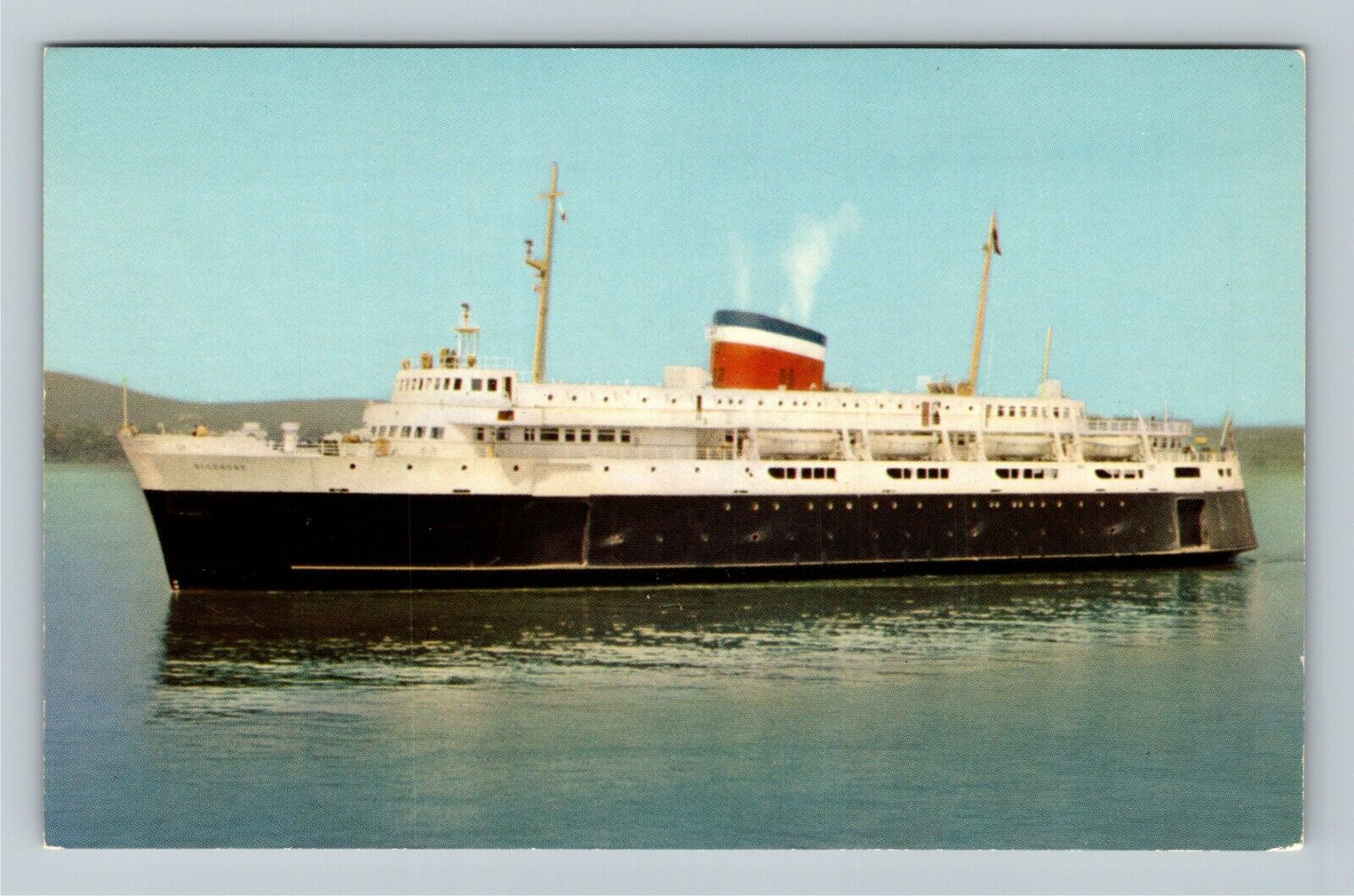 Car Ferry Bluenose Between Nova Scotia And Maine Vintage Souvenir Postcard