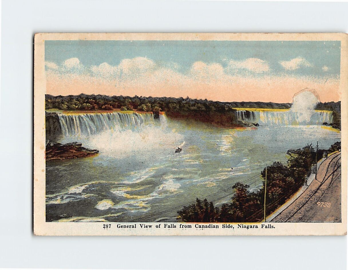 Postcard General View of Falls Niagara Falls North America
