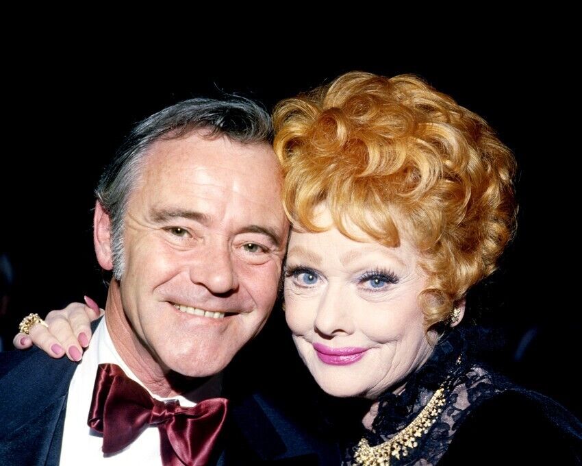 Jack Lemmon 8x10 Real Photo candid with Lucille Ball at Hollywood event 1974