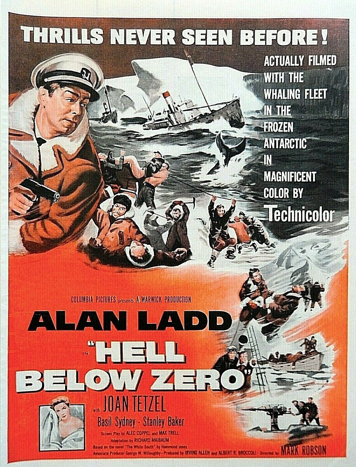 Hell Below Zero movie ad Vintage 1954 original advertisement