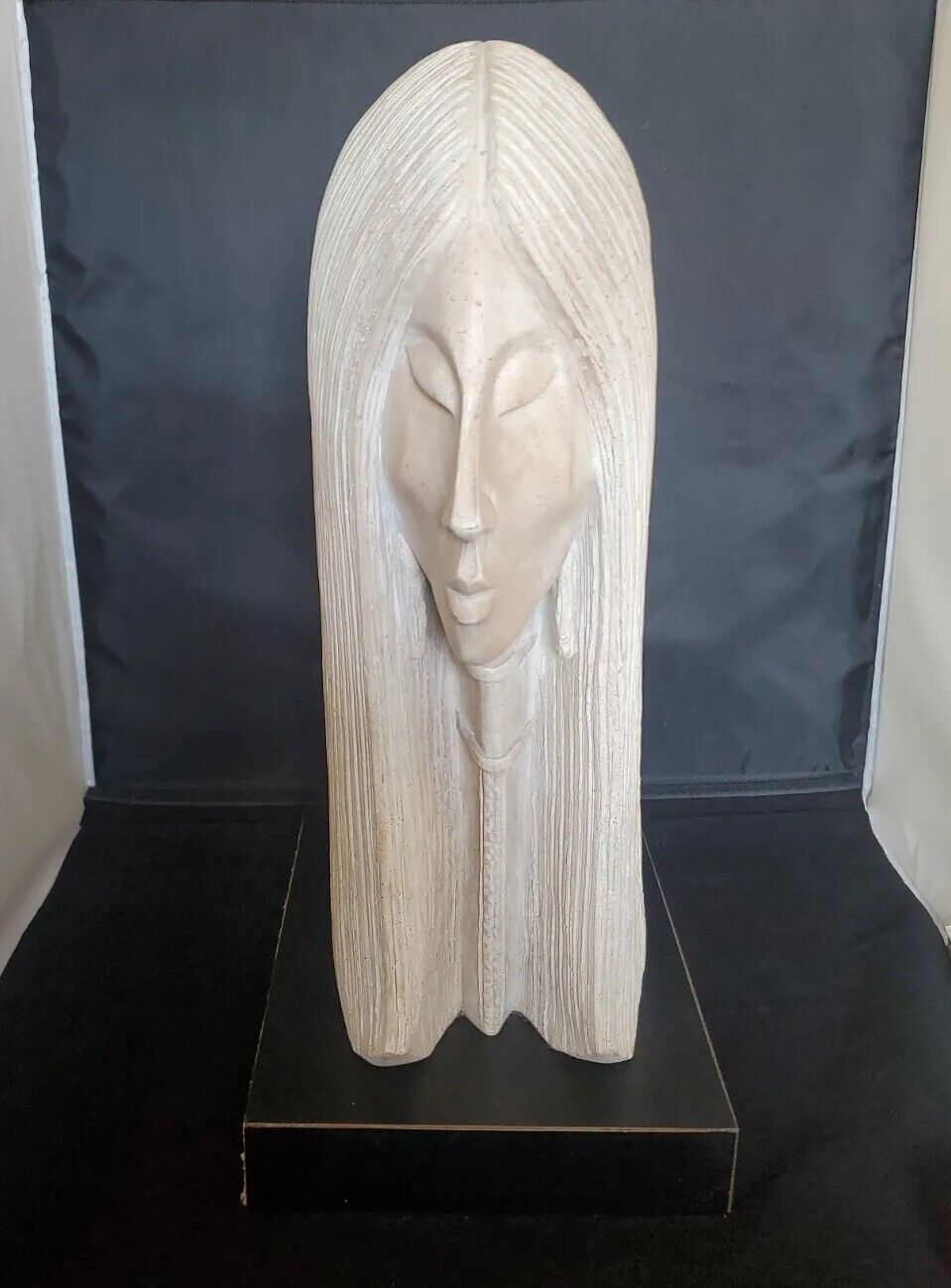 Austin Productions 20” ACOMA Woman Sculpture 1986 Signed David Fisher, RARE