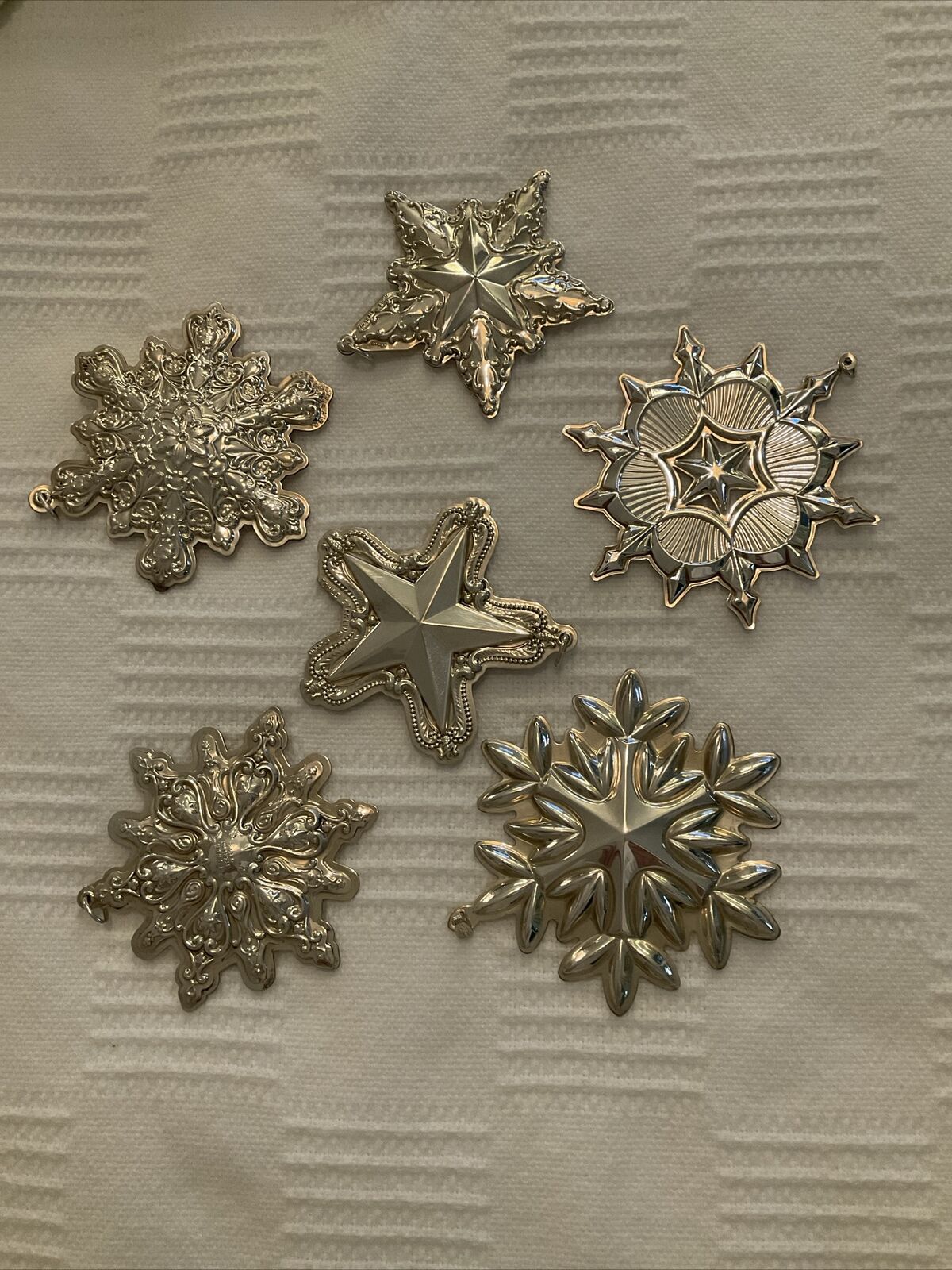 Sterling Snowflakes And Star Ornament Towle Gorham Waterford