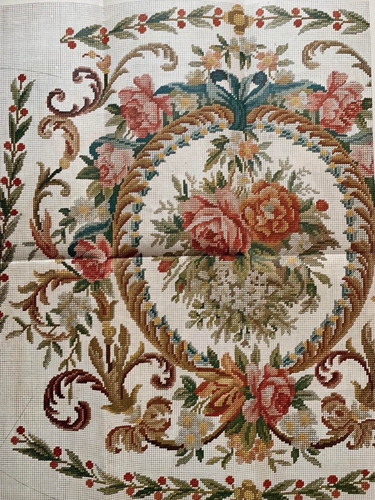 Antique Pre 1900 French Original Embroidery/Tapestry Lithography pattern 