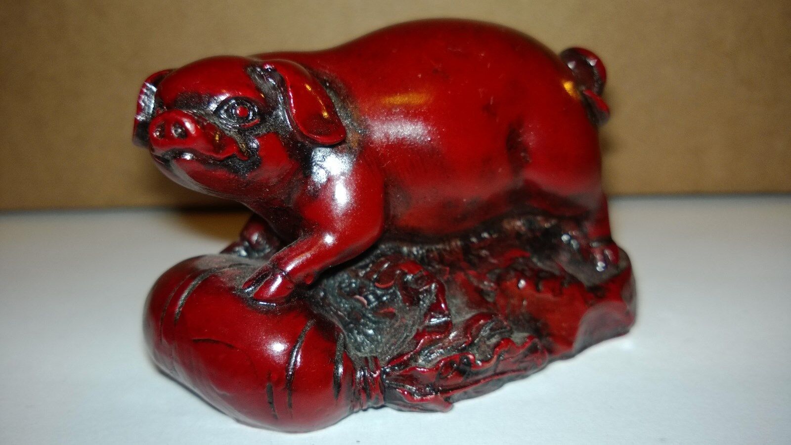 Chinese Horoscope Pig - Cherry Red