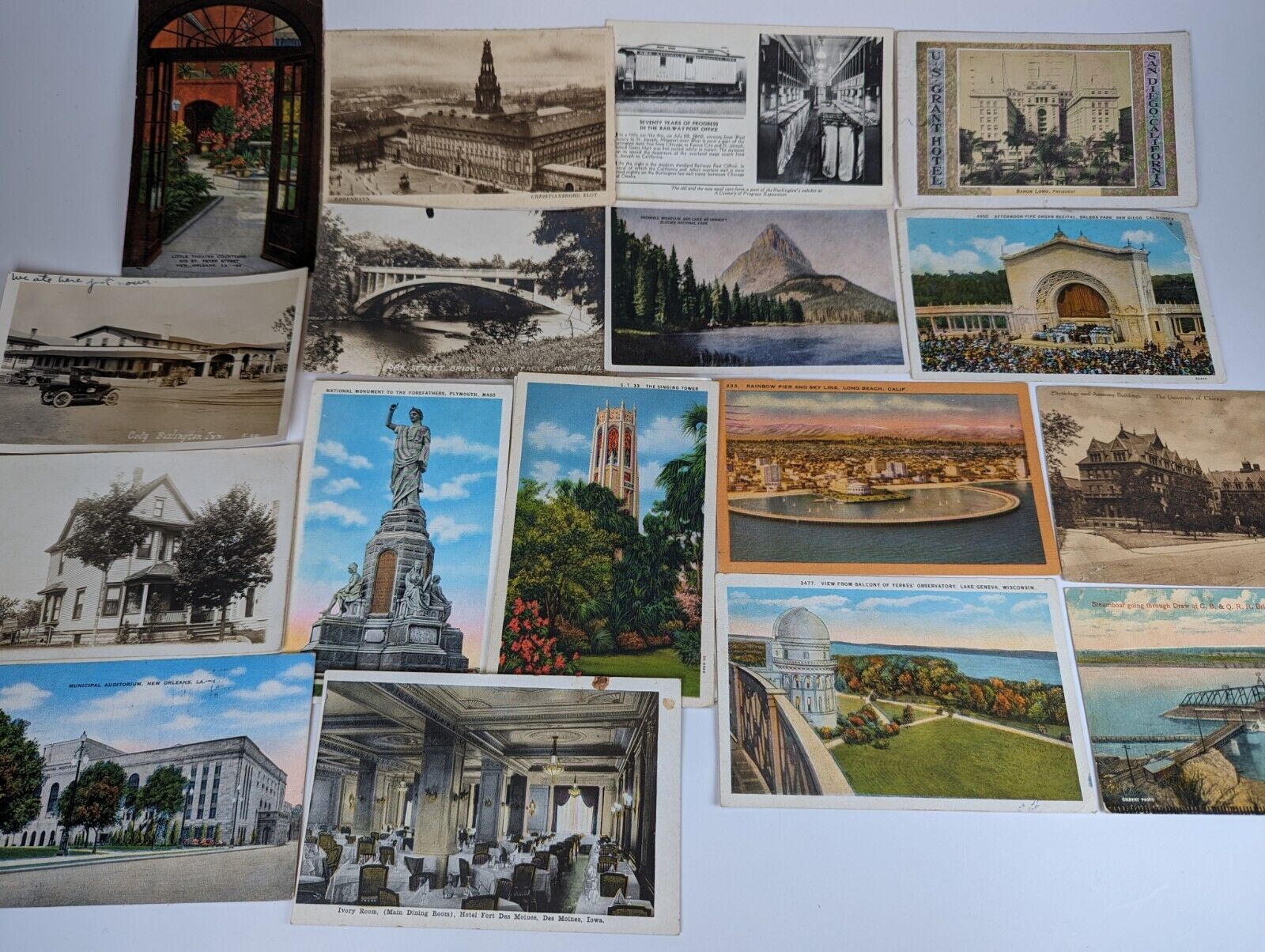 Vintage Lot Of 18 - Early 1900s Postcards, Posted And Written, 1921 - 1939 Iowa