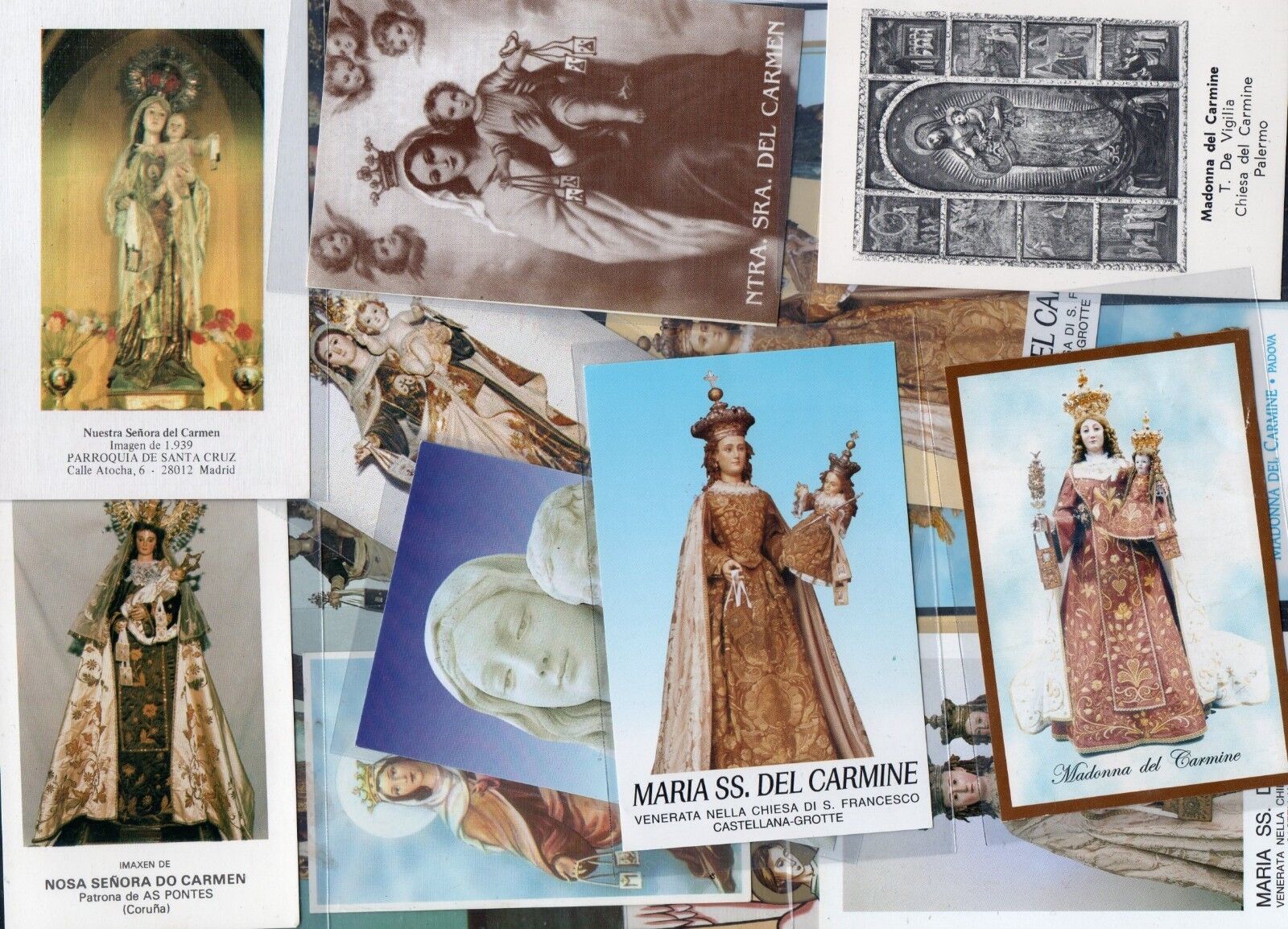127 Holy card de la Virgin del Carmen estampas andachtsbild santino image pieuse