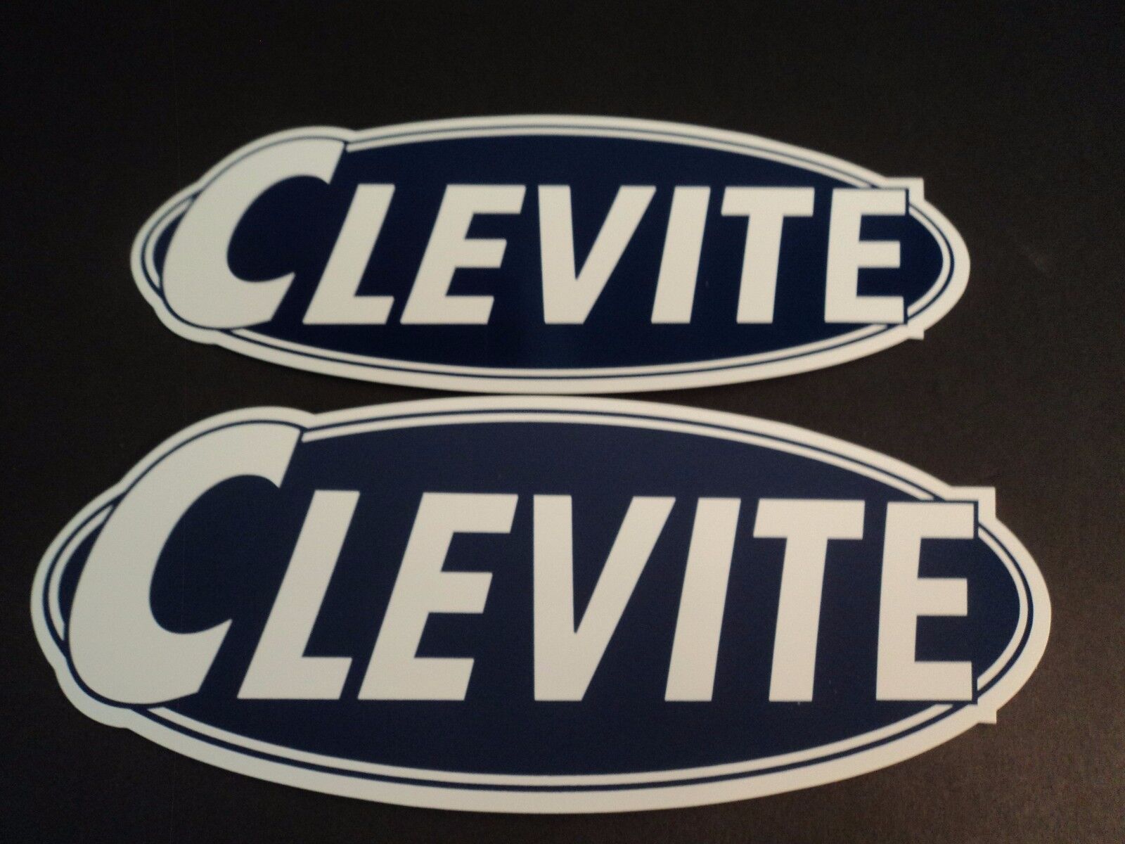 Lot of 2 CLEVITE NASCAR NHRA racing decals stickers large size