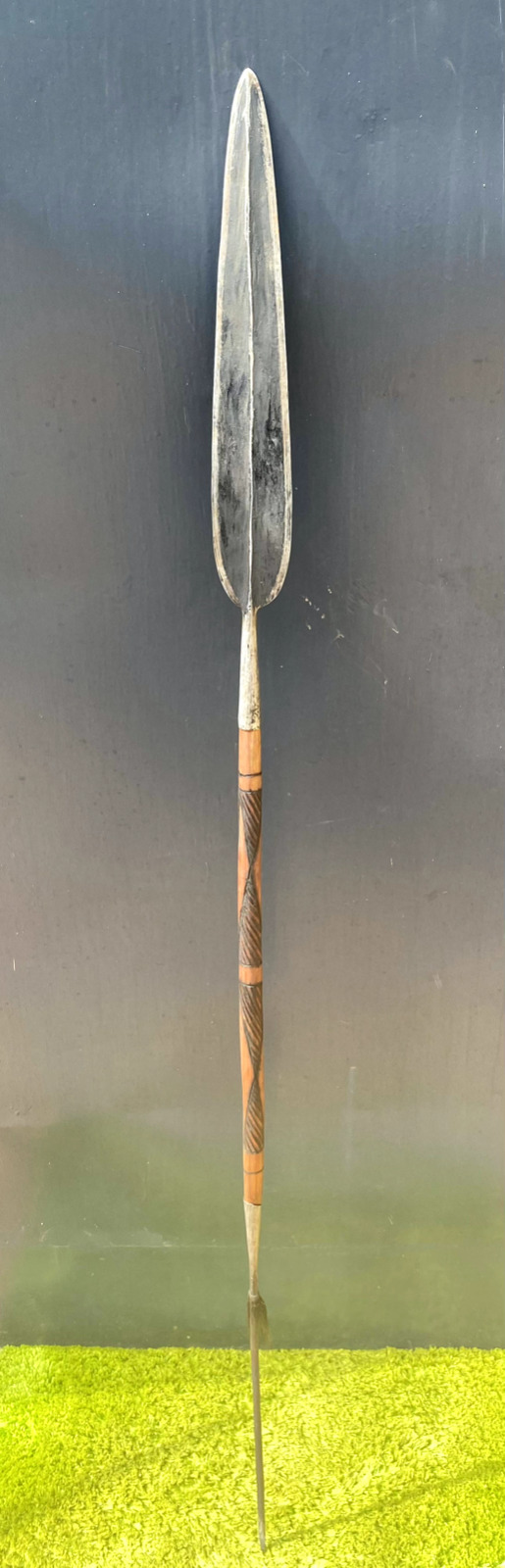 African Samburu Maasai Spear Kenyan Antique Hunting Spear H - 67.5 inches