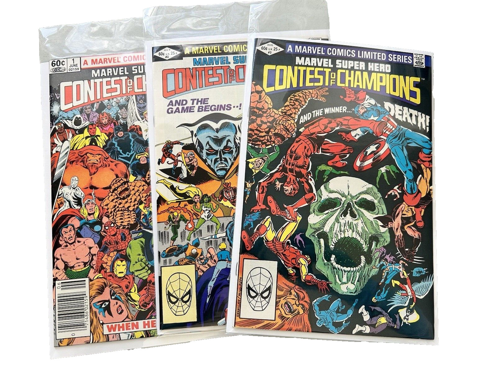 Contest of Champions Limited Series Comics #1-3, Vintage, 1982, 