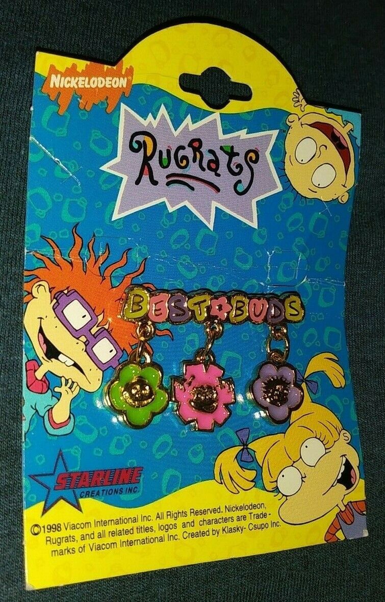 VINTAGE NICKELODEON RUGRATS CARTOON COLLECTIBLE BEST BUDS PIN L@@K RARE