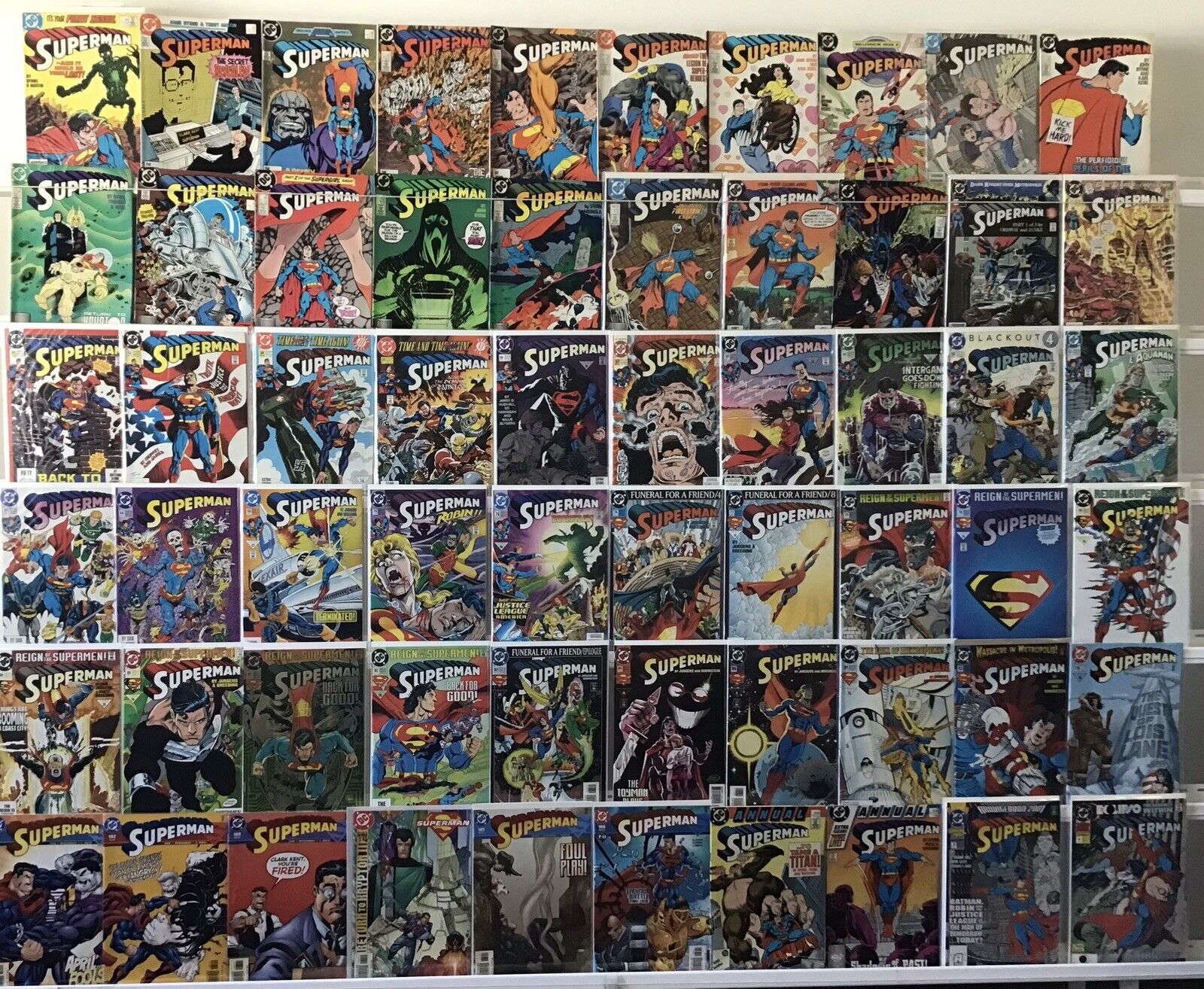 DC Comics Superman 2nd Series Comic Book Lot Of 60