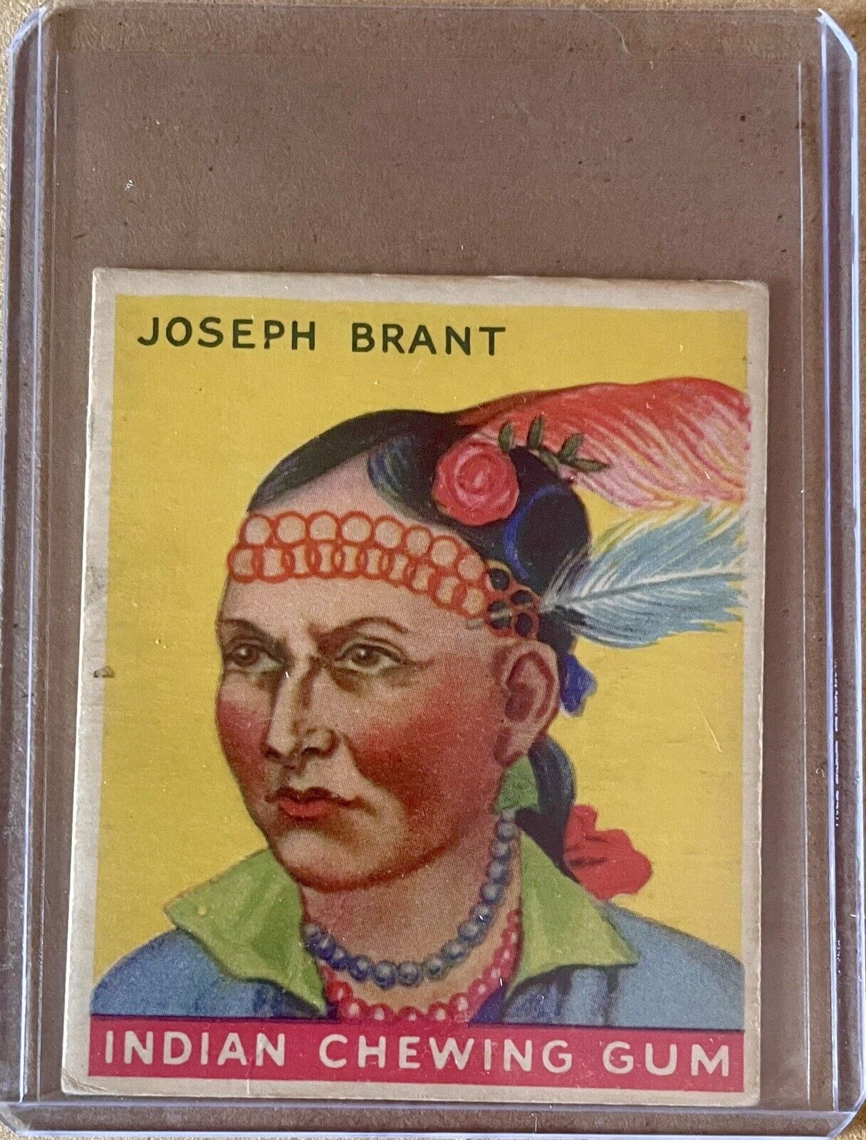 1933 Goudy Indian Chewing Gum ~ #27 Joseph Brant (Mohawk) ~ Very Good-Excellent