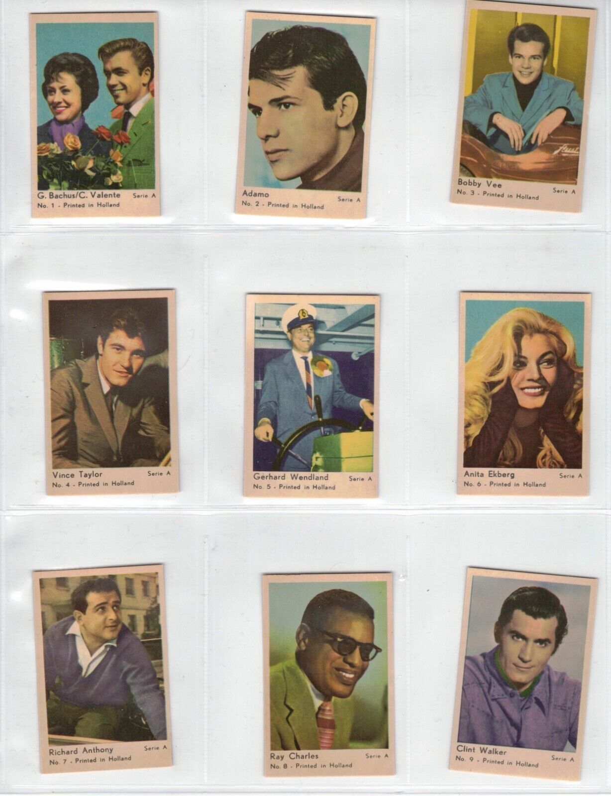 1964 DUTCH SERIE A (PRINTED IN HOLLAND) SET (99 CARDS) ALL STARS