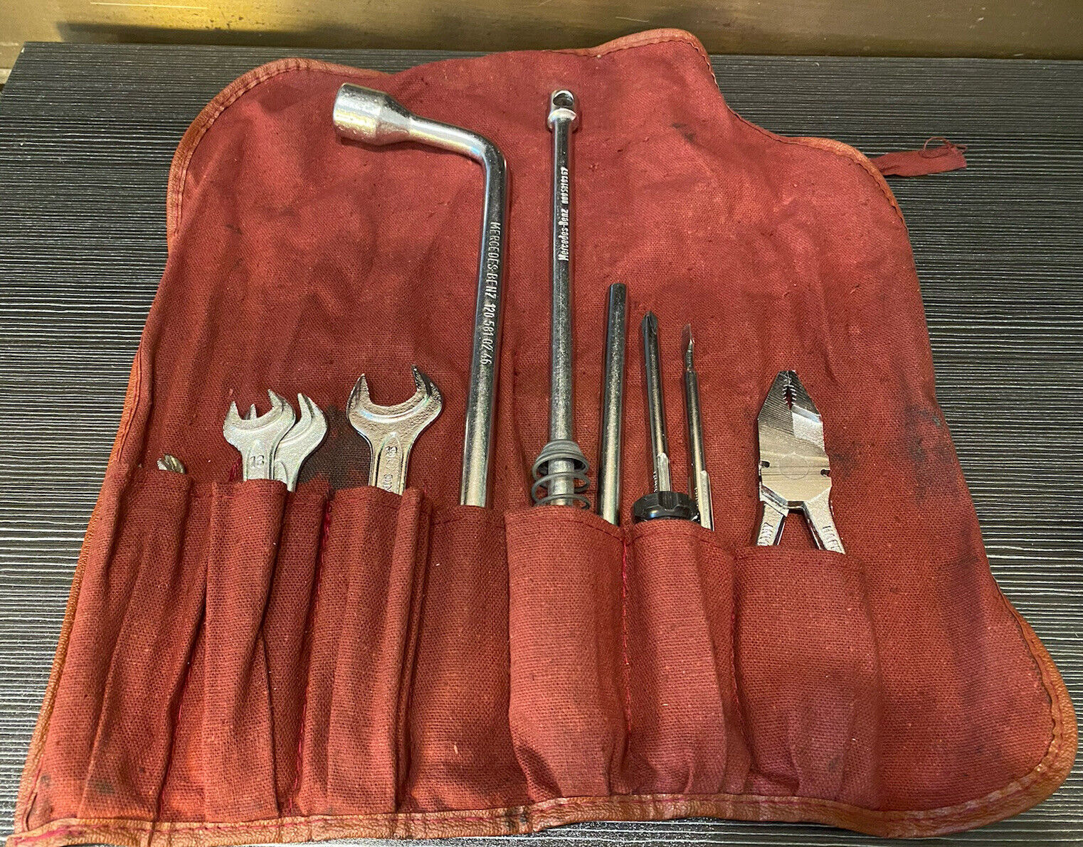 Vintage Mercedes-Benz Auto Mechanic Tools Made in Germany- Tire Iron, Wrenches