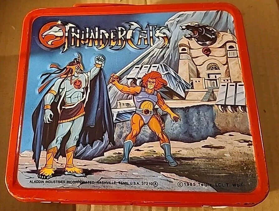 Vintage 1985 THUNDERCATS 1985 METAL LUNCH BOX Aladdin - No Thermos