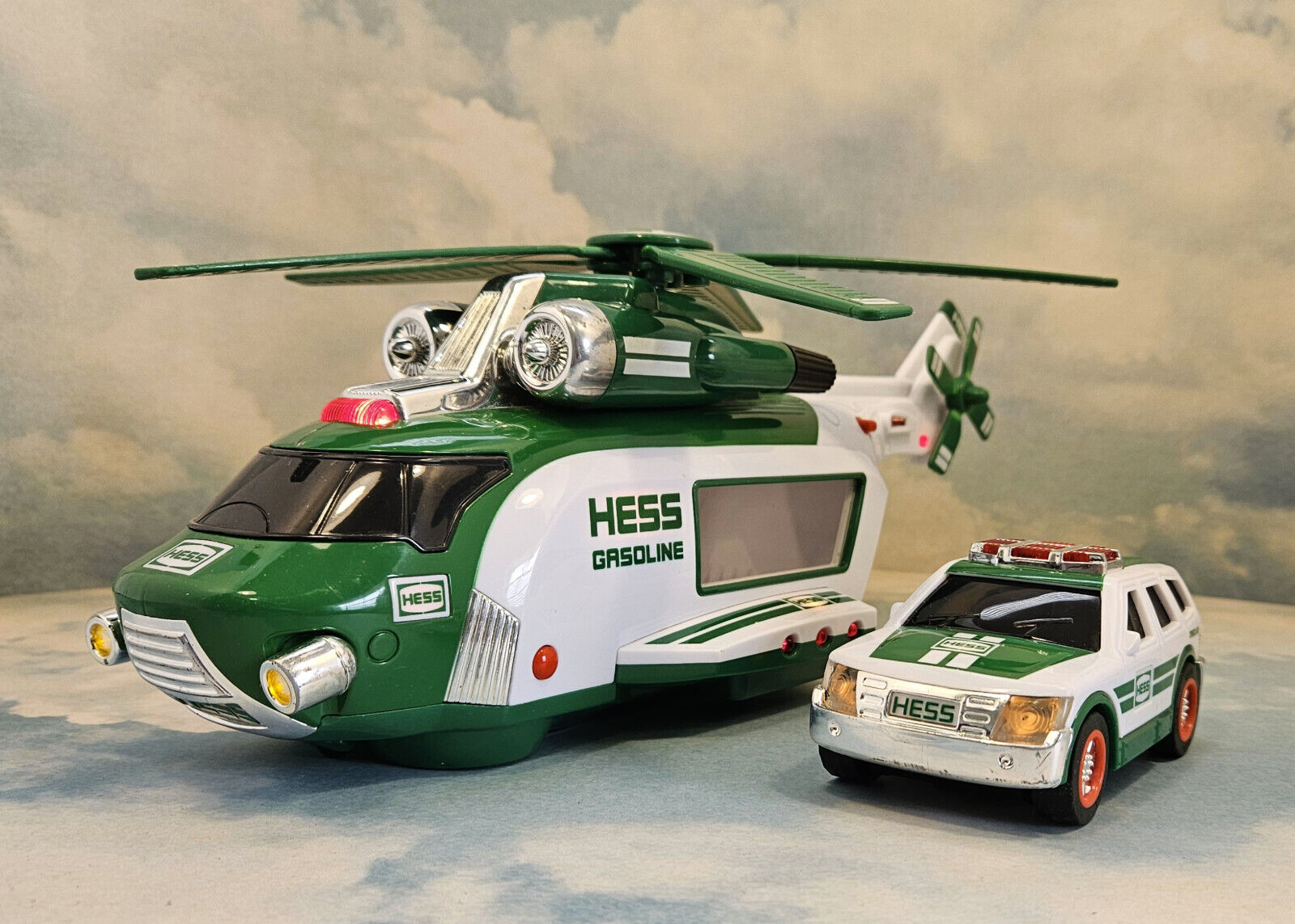 Original HESS 2012 Collectible Helicopter & Rescue Vehicle 