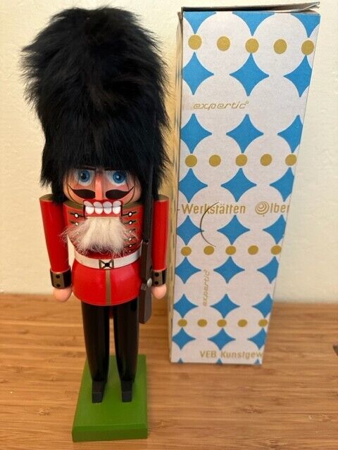 Vintage KWO Nutcracker - Wooden Soldier with box Pre-Owned Erzgebirge 11 inches