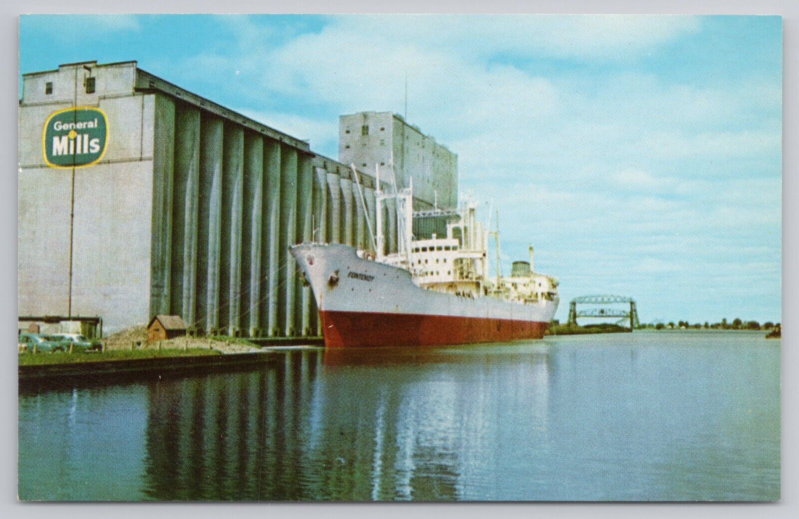 Fontenoy Loading Grain At Duluth Superior Harbor General Mills Vintage Postcard