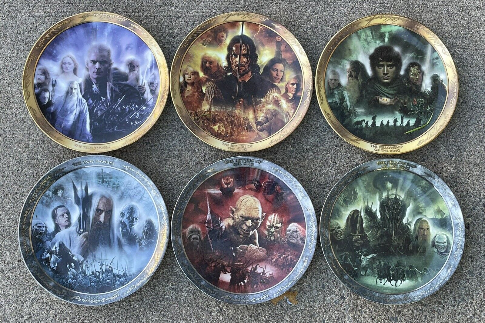 Lord of the Rings Bradford Exchange LOTR Collectible Plates Lot of 6