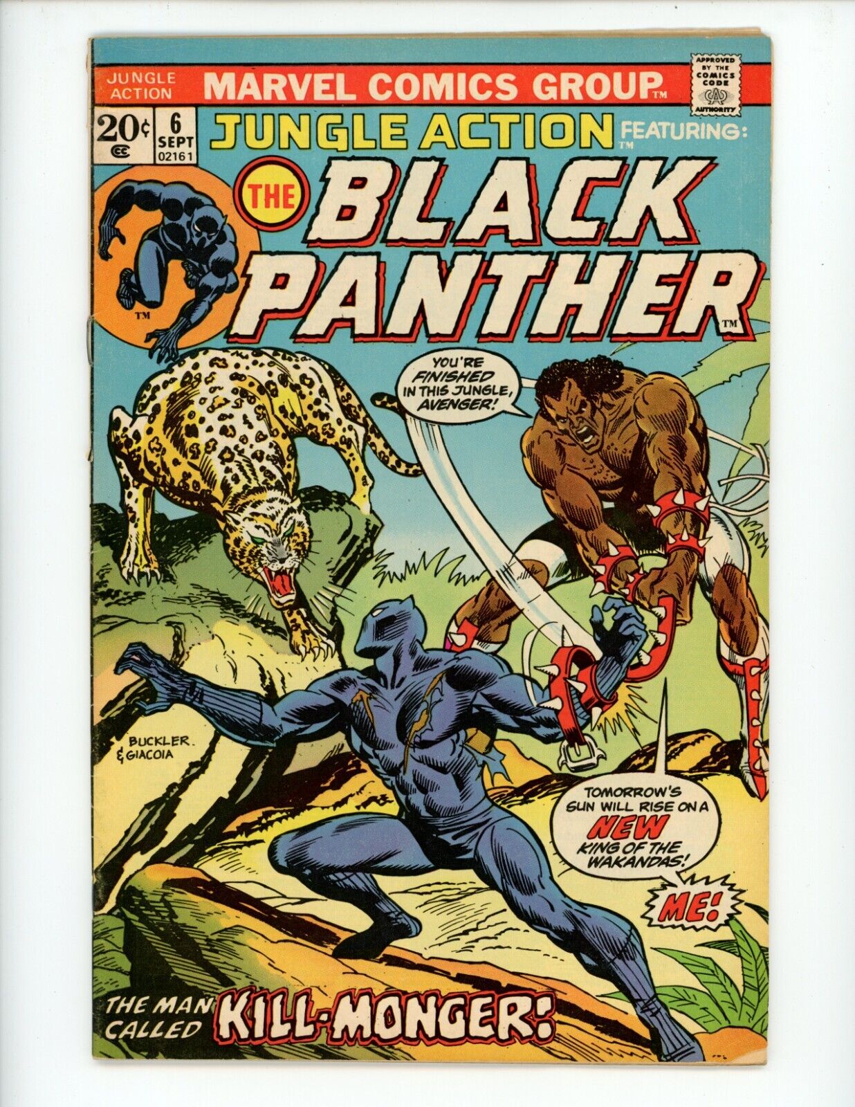 Jungle Action #6 Comic Book 1973 FN- 1st App Kill-Monger Black Panther Solo