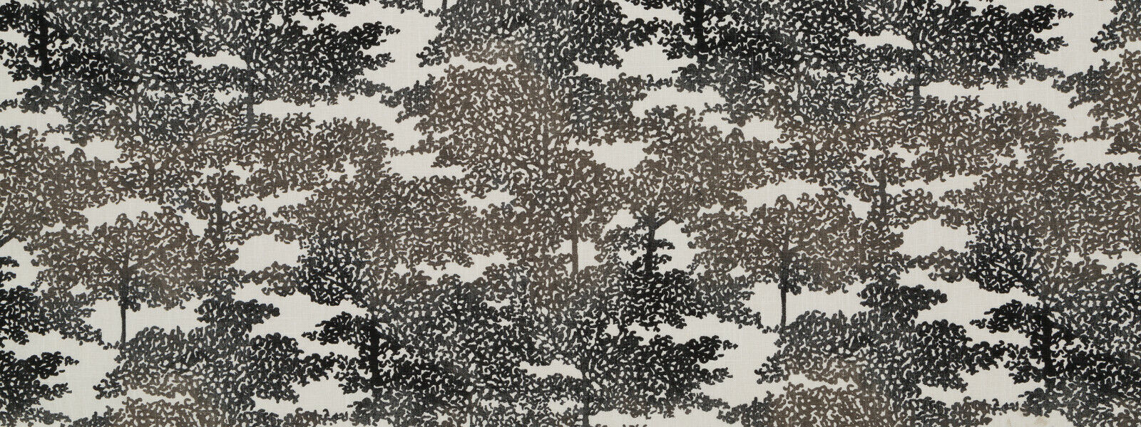 Robert Allen All Over Modern Tree Print Fabric- Pierowood / Graphite BY THE YARD