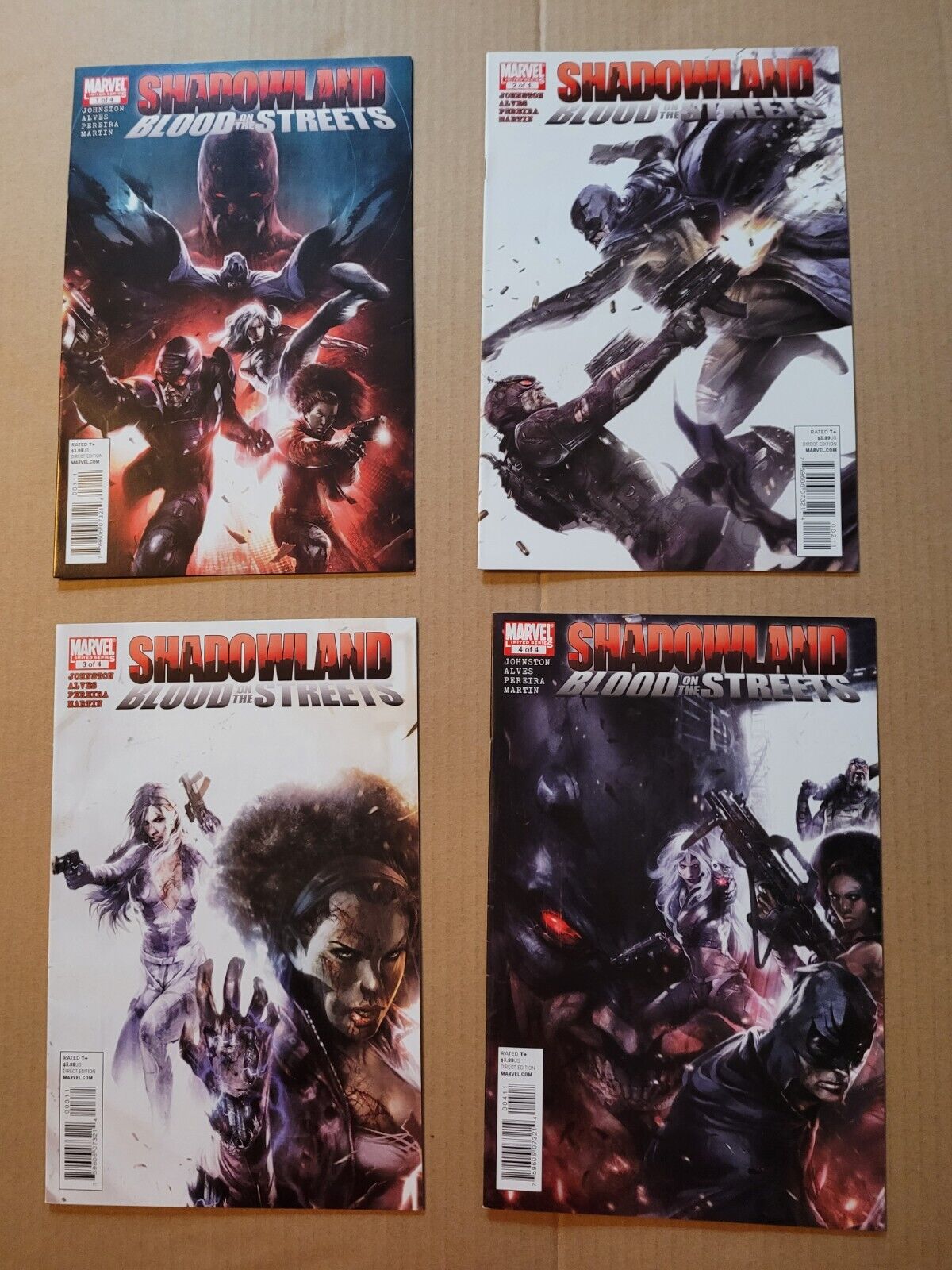 Shadowland: Blood on the Streets 1 2 3 4 Complete 2010-11 Series Marvel Lot of 4