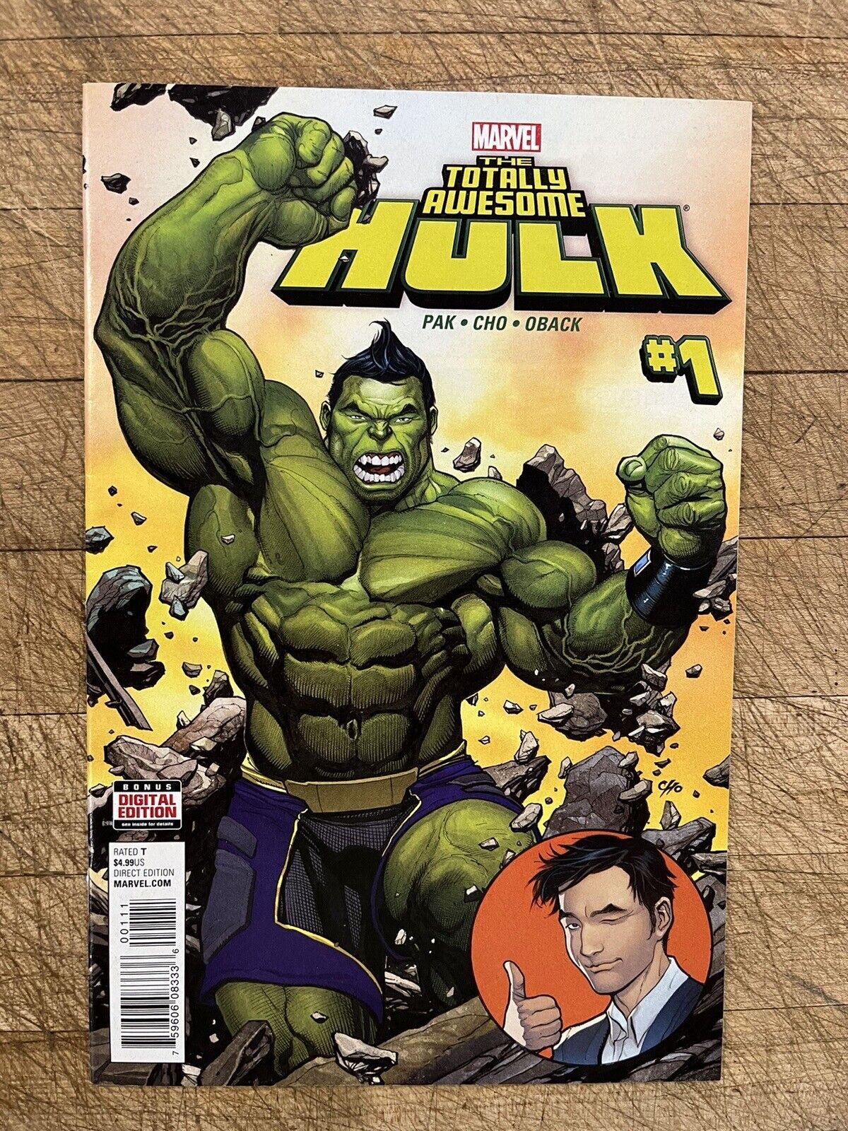 Totally Awesome Hulk 1 1st app Amadeus Cho as Hulk, Direct Edition