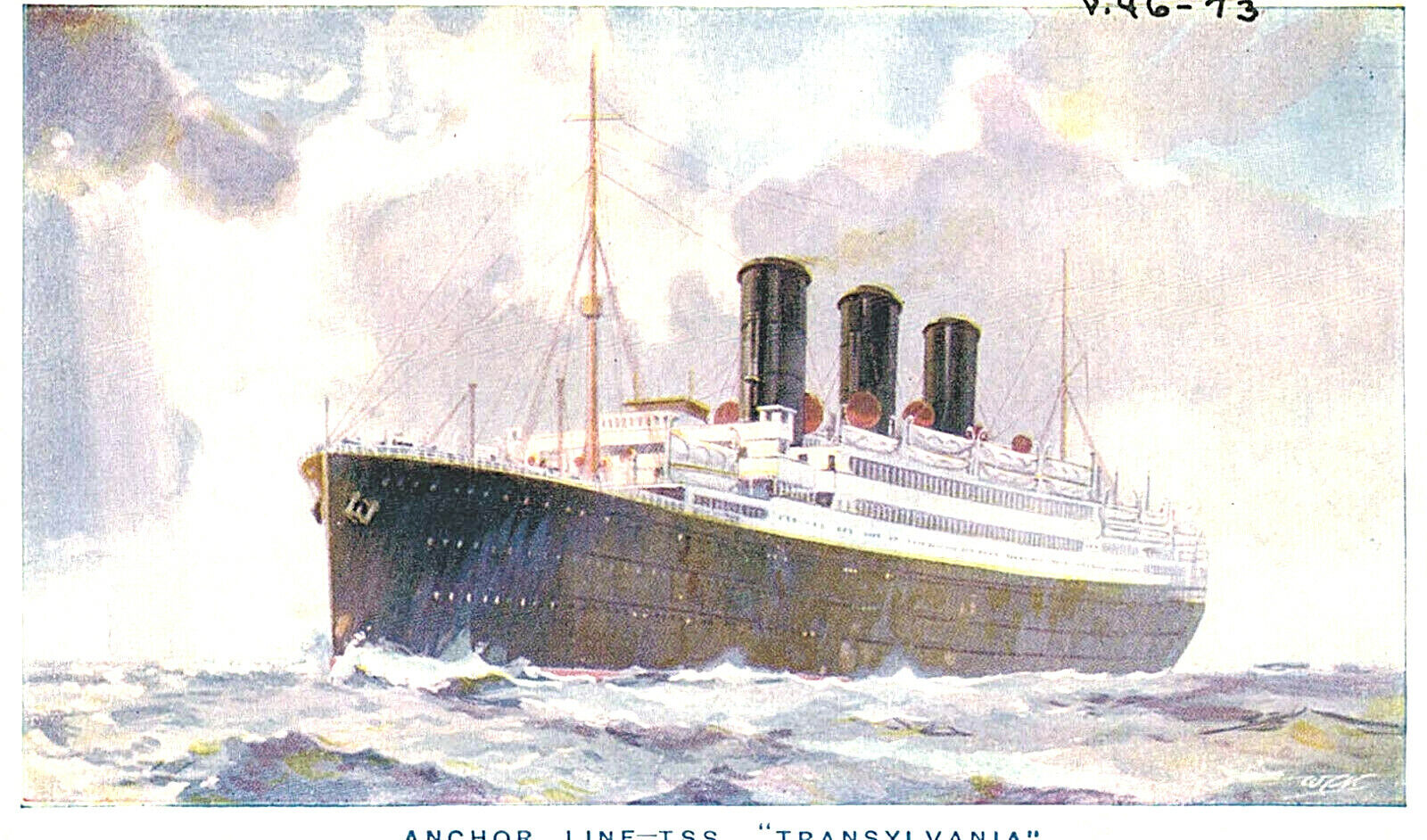VIntage Postcard-Anchor Line - T.S.S. \