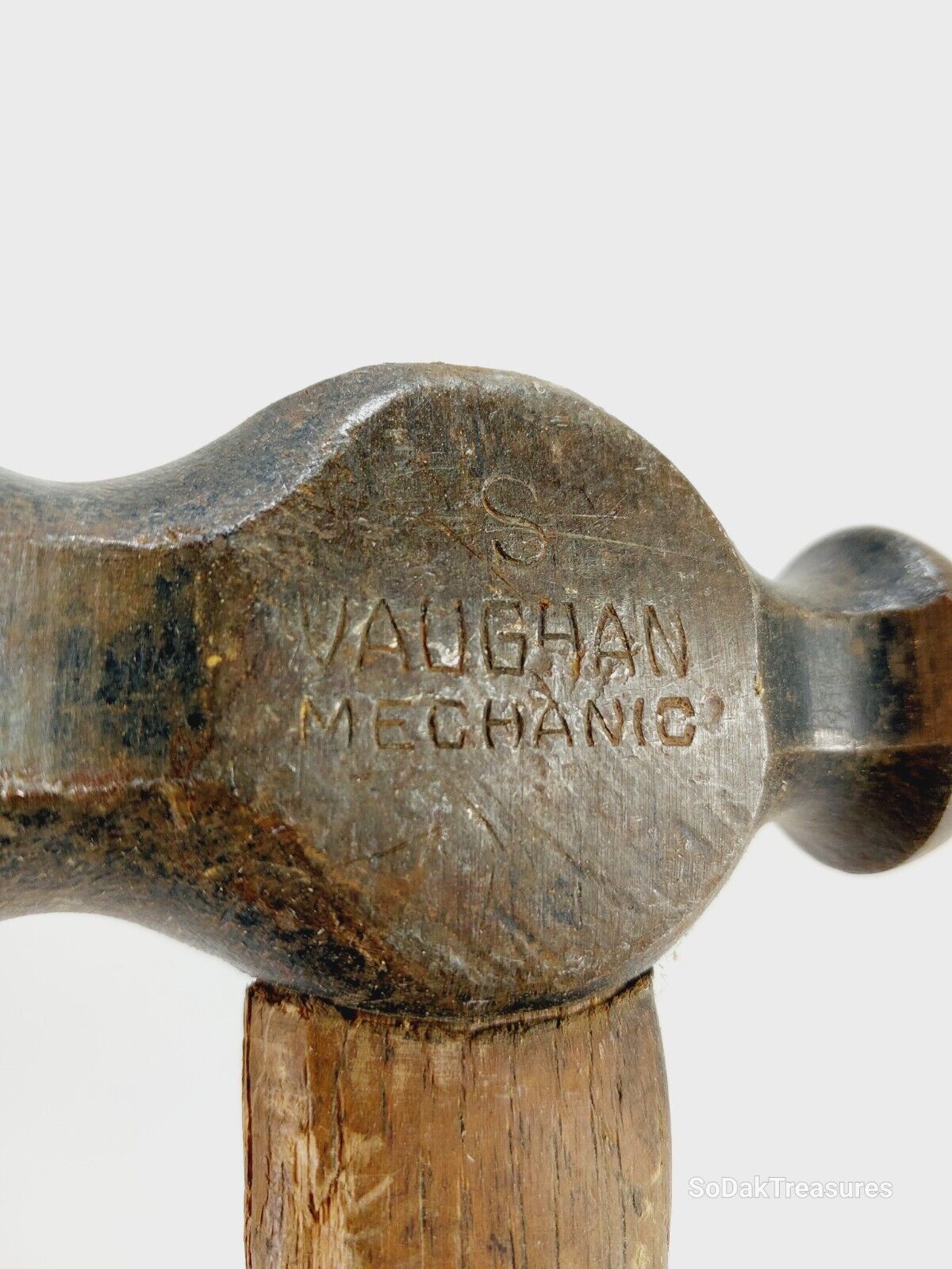 Vintage Vaughan Ball Peen Mechanic Hammer Wood Handle 32oz 2lb
