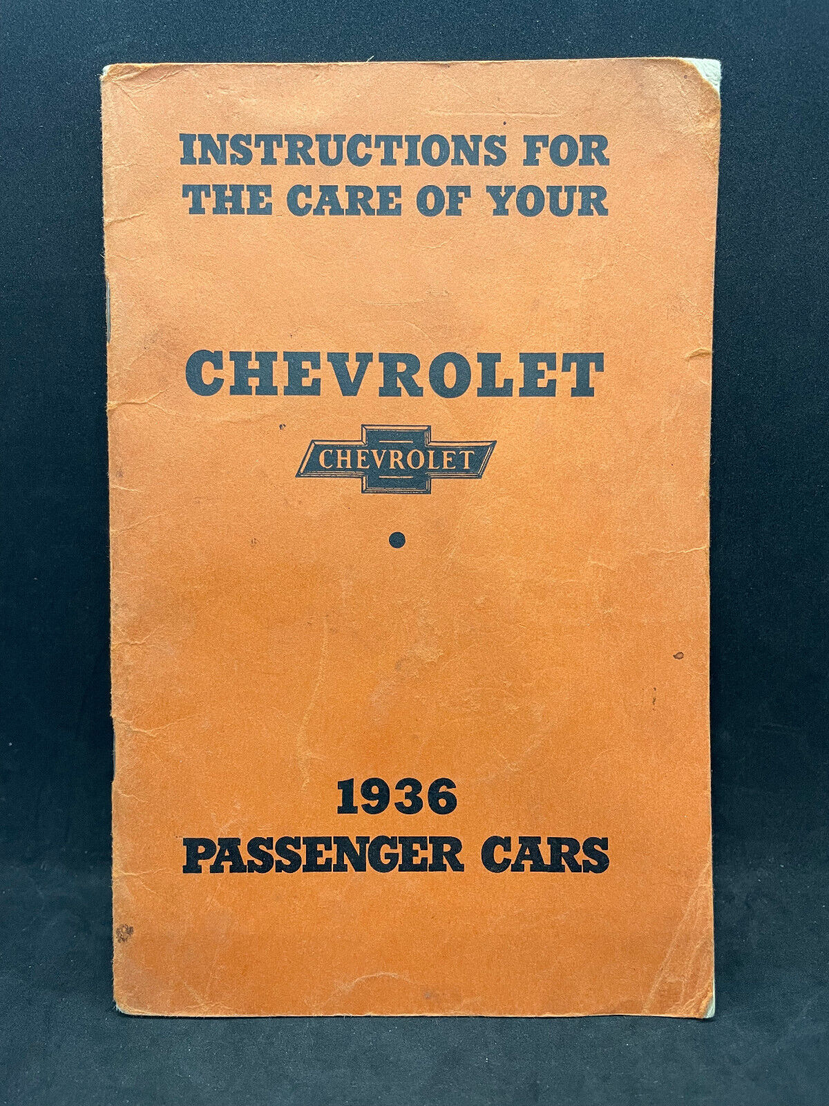 1936 Chevrolet Passenger Cars Care Instruction Manuel Original