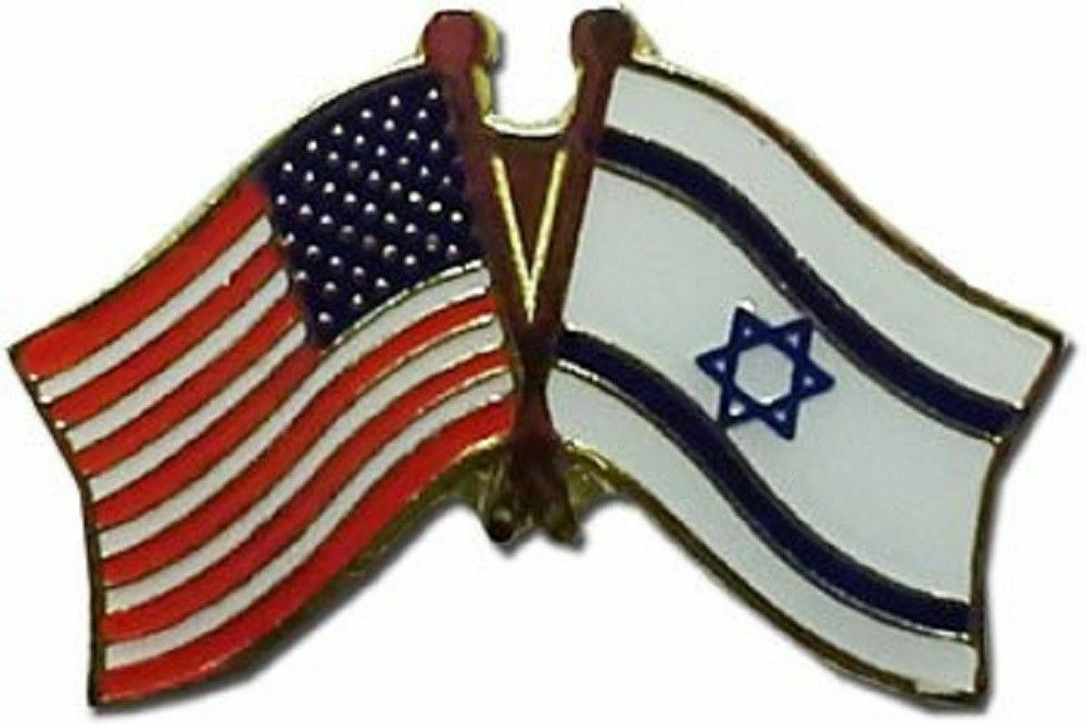 USA Israel Friendship Crossed Lapel Hat Pin Tie Tac FAST USA SHIPPING