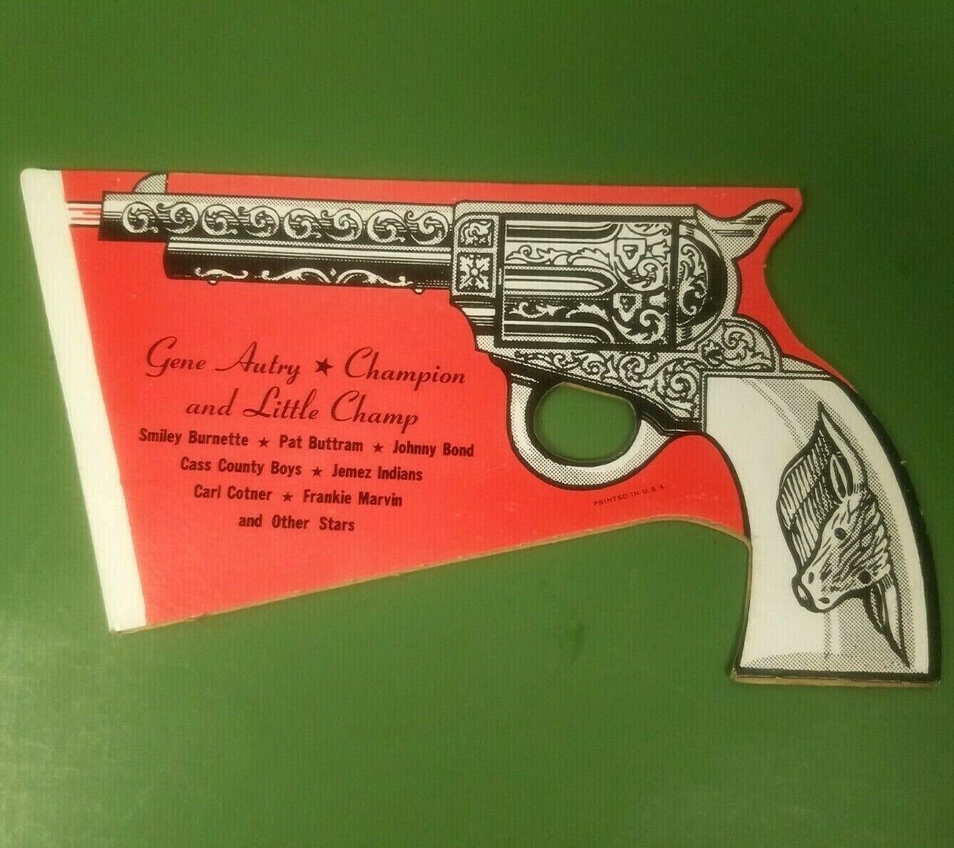 Gene Autry TV Show Display Advertisement Champion Little Champ Revolver Vintage