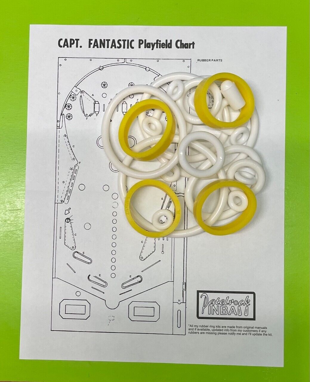 Bally Captain Fantastic Pinball Machine SILICONE / RUBBER Ring Kit