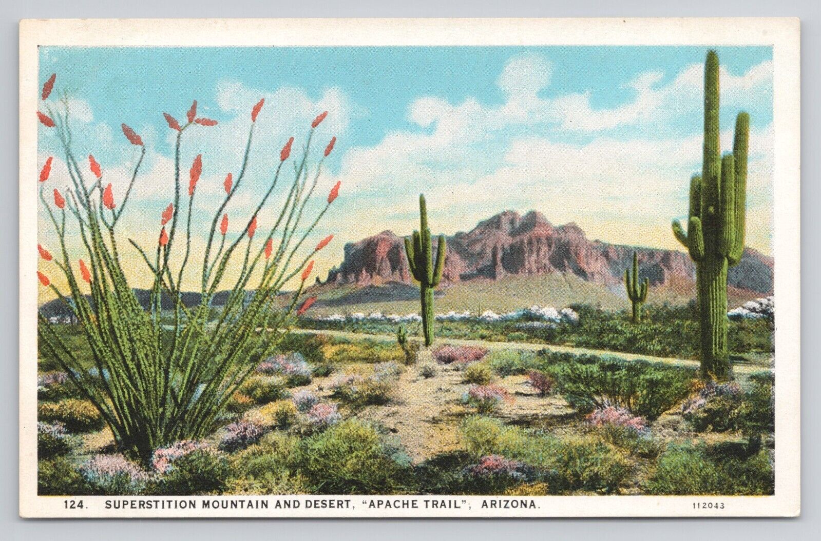 Postcard Superstition Mountain And Desert Apache Trail Arizona