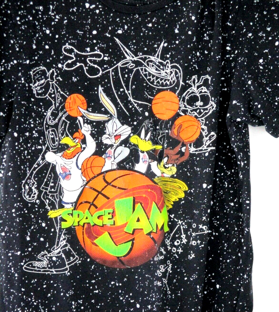 Looney Tunes Space Jam T-Shirt Galaxy Vintage Graphic Characters Men\'s Medium