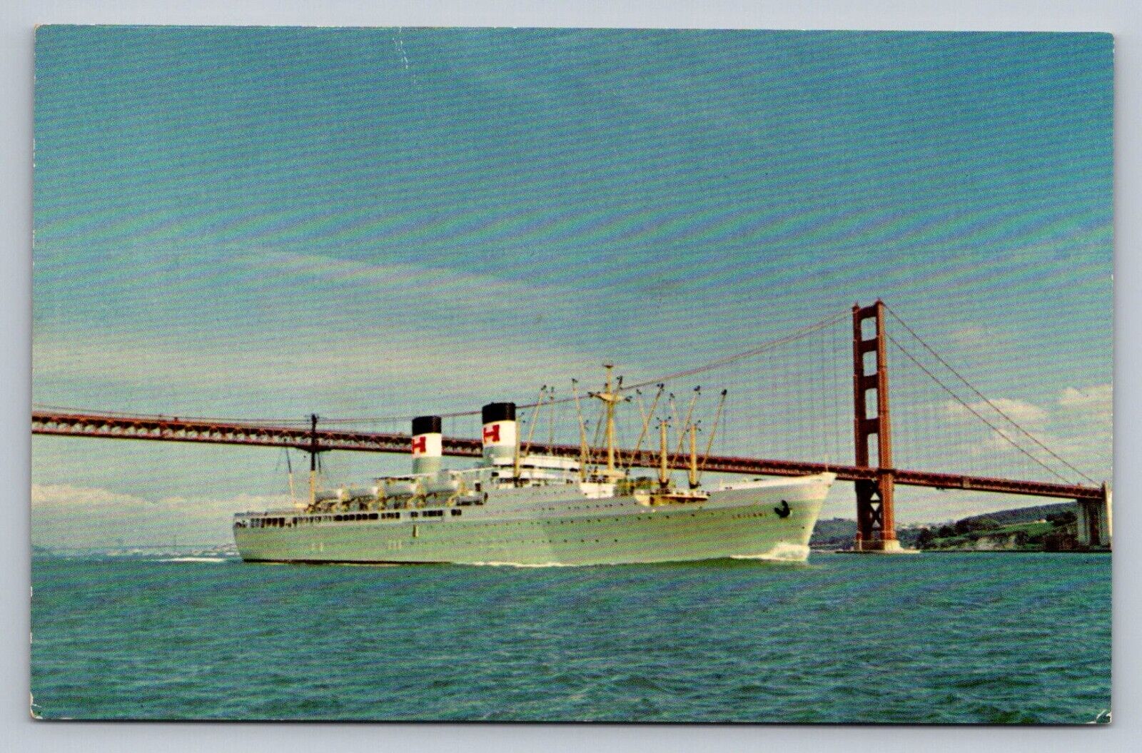 Postcard SS Leilani Pacific Far East Line Hawaiian Textron Inc Golden Gate B336