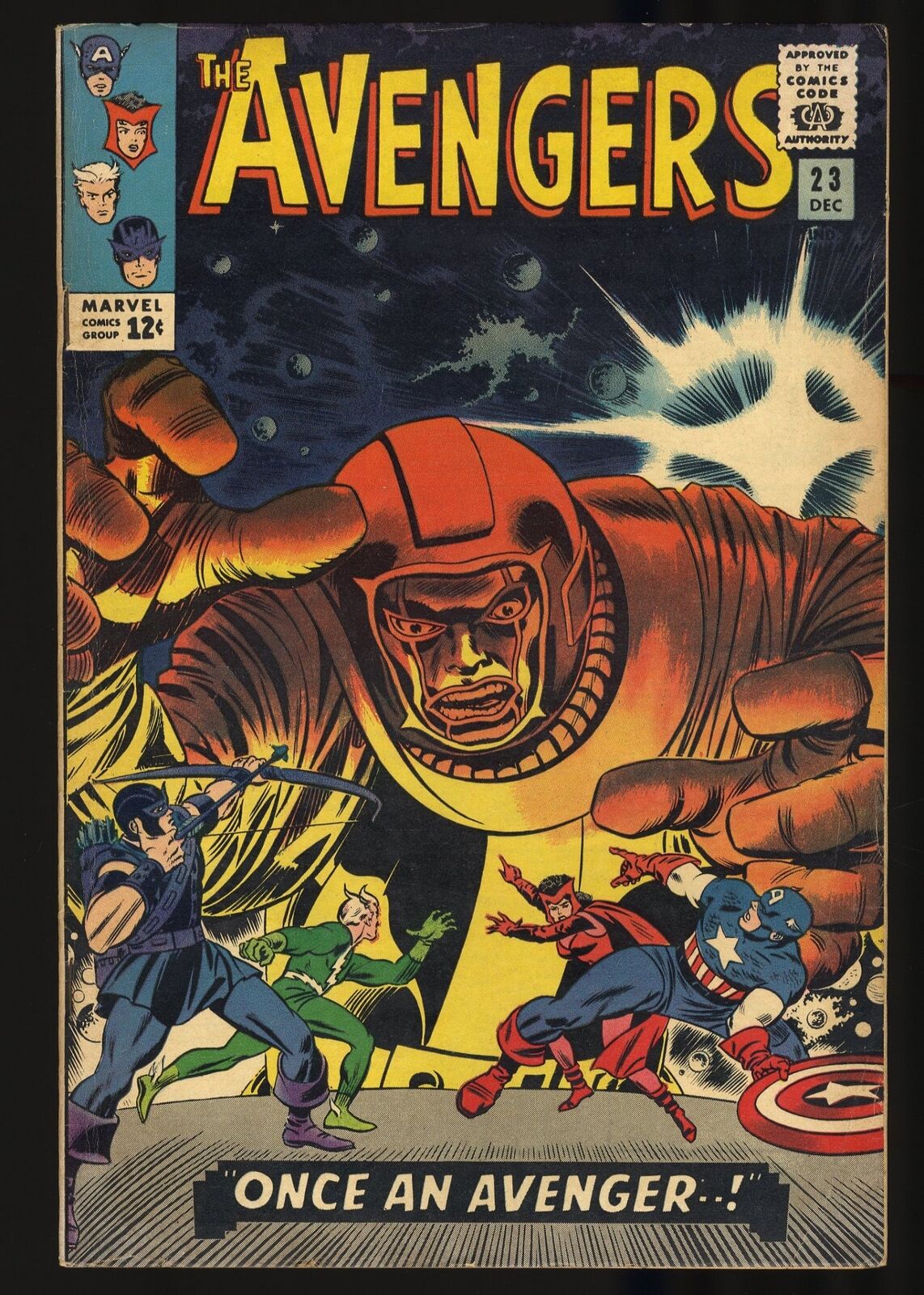 Avengers #23 FN 6.0 Kang 1st Appearance Ravonna Renslayer Romita Marvel 1965