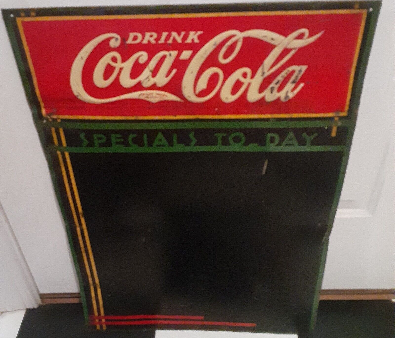 Coca-Cola Tin Menu Board 1934 - 1937 Rare Scarce