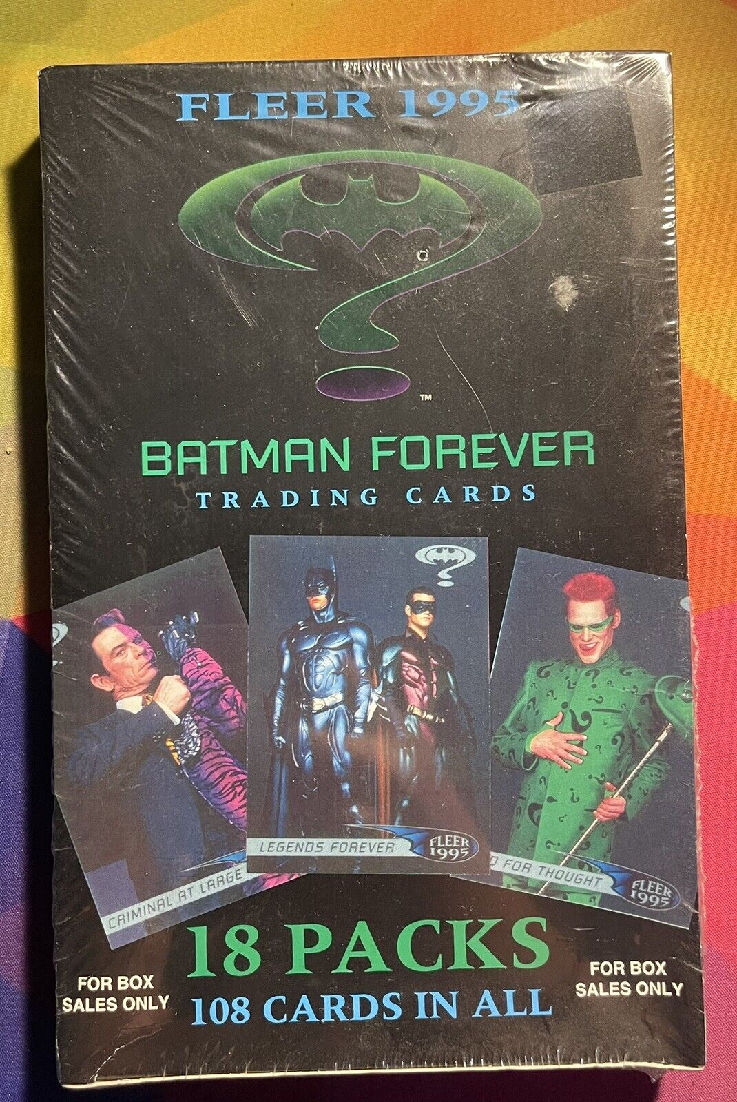 FLEER 1995 BATMAN FOREVER TRADING CARDS BOX *18 PACKS* FACTORY SEALED