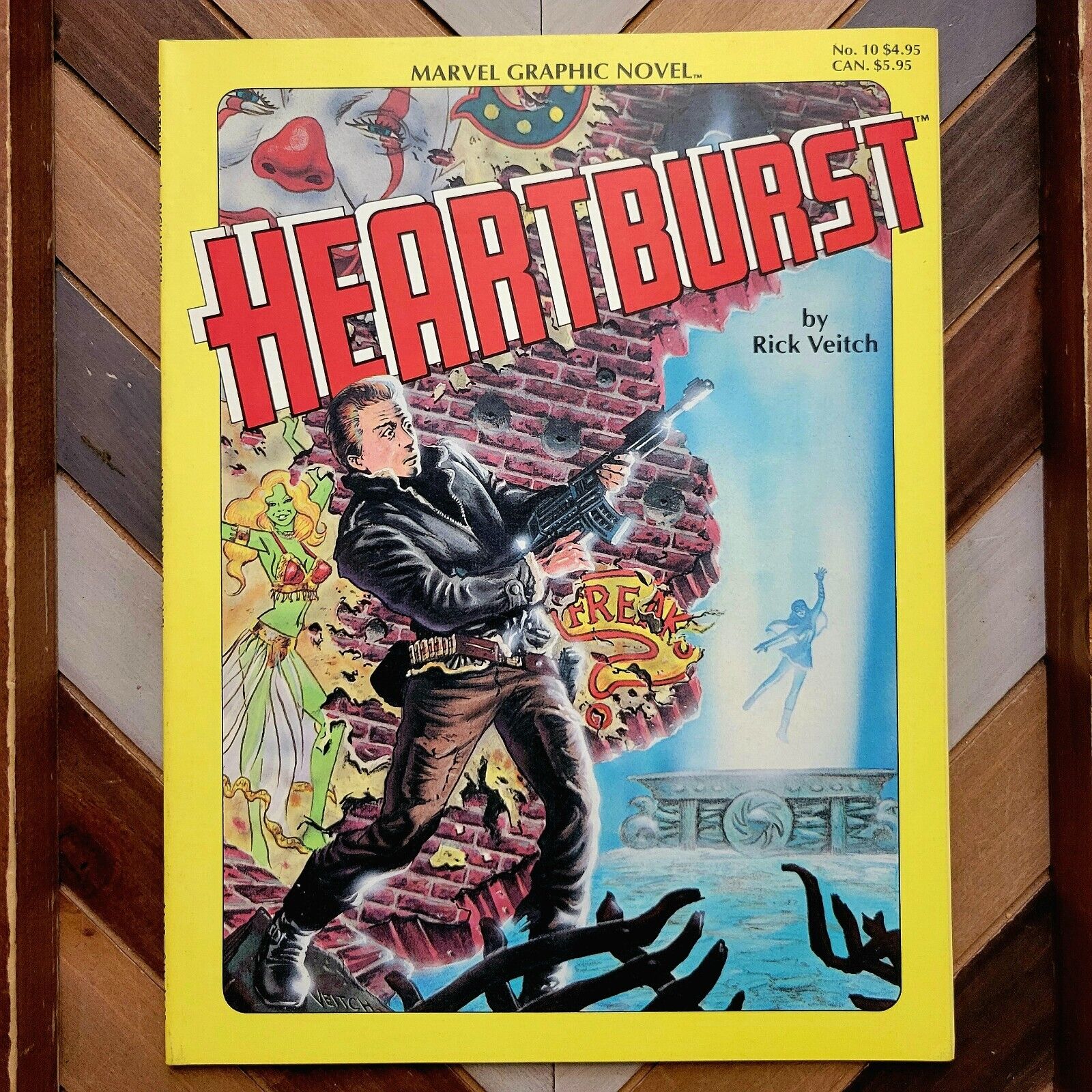 HEARTBURST Marvel Graphic Novel #10 VF- (1984) 1st Print by RICK VEITCH 