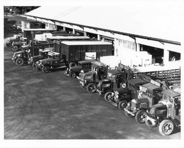 1920s Mack Box and Stake Truck Fleet Press Photo 0247